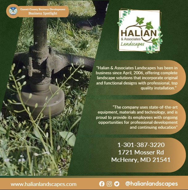 Todays Business Spotlight 🏠 is on Halian & Associates Landscapes!
Visit them at www.halianlandscapes.com or Halian Landscapes & Mosser Meadow Nurseries
Follow us to see more daily Garrett County Business Spotlights!
If you are interested in having your business featured contact Connor Norman at cnorman@garrettcountymd.gov.
#businessdevelopment #garrettcountymd
